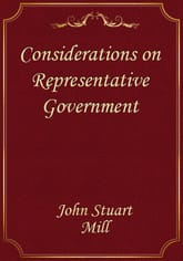 Considerations on Representative Government 표지 이미지