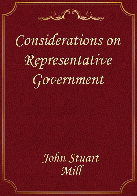 Considerations on Representative Government 표지 이미지