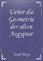 Ueber die Geometrie der alten Aegypter 표지 이미지