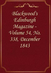 Blackwood's Edinburgh Magazine - Volume 54, No. 338, December 1843 표지 이미지