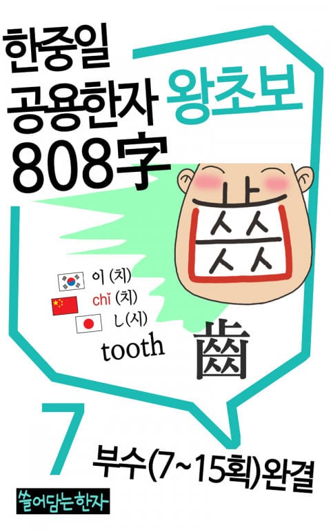 왕초보 한중일 공용한자 808자 세트 표지 이미지