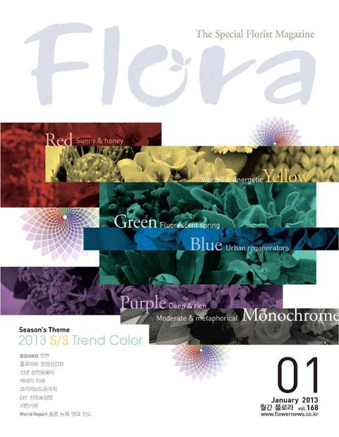 월간 FLORA 2013년 세트 표지 이미지