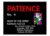 Christian Success Life Skills - 101 : PATIENCE 표지 이미지