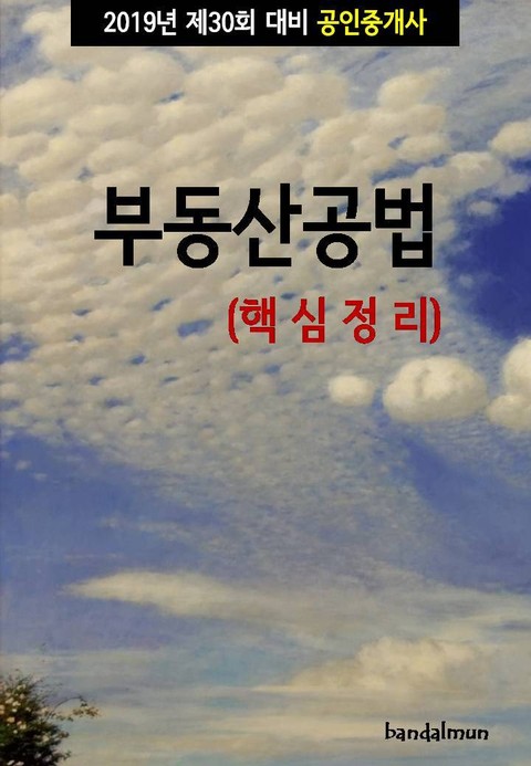 2019년 제30회 대비 공인중개사 부동산공법 (핵심정리) 표지 이미지