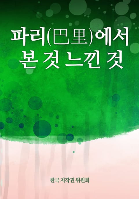 파리(巴里)에서 본 것 느낀 것 표지 이미지