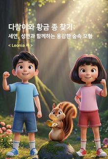 다람이와 황금 종 찾기: 세연, 성연과 함께하는 용감한 숲속 모험