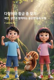 다람이와 황금 종 찾기: 세연, 성연과 함께하는 용감한 숲속 모험