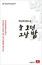 백신애 단편소설 눈 오던 그날 밤 표지 이미지