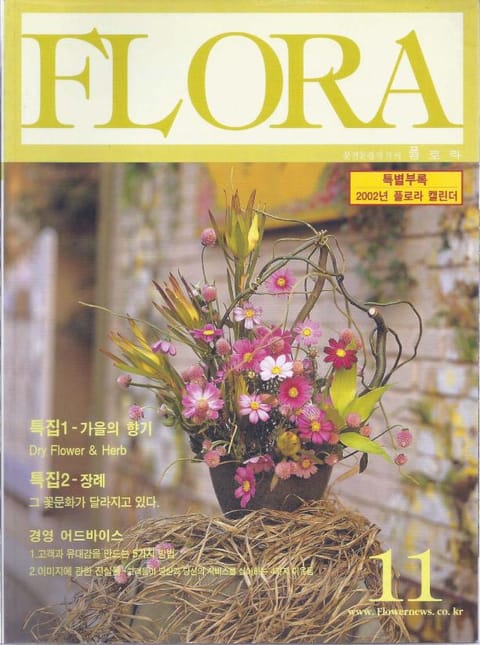 월간 FLORA 2001년 11월호 표지 이미지