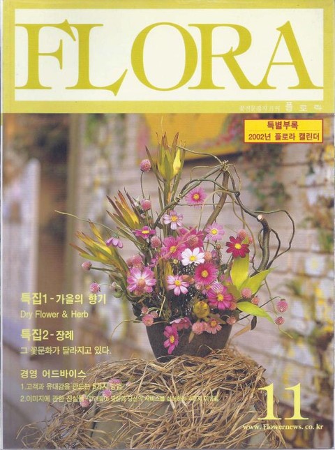 월간 FLORA 2001년 11월호 표지 이미지