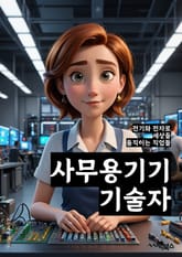 사무용기기기술자 - 복합기, 프린터, 스캐너, 복사기, 네트워크 연결, 소프트웨어 업데이트, 보안 설정, 데이터 백업, 토너 교체, 사용자 교육 및 지원 표지 이미지