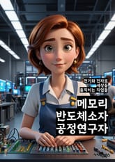 메모리반도체소자 공정연구자 - 반도체, 메모리, 소자, 공정, 연구, 기술, 트랜지스터, 집적도, 성능, 신뢰성 표지 이미지