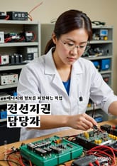 전선지권 담당자 - 전력 공급, 전선 보수, 전선 안전, 전선 설치, 전선 규제, 전선 관리, 전선 안내, 전선 고장, 전선 보호, 전선 시설 표지 이미지