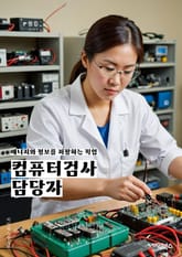 컴퓨터검사 담당자 - 컴퓨터 기술, 소프트웨어 테스트, 하드웨어 진단, 네트워크 분석, 보안 검사, 데이터 복구, 시스템 성능 평가, 오류 해결, 소프트웨어 업데이트, 사용자 지원 표지 이미지