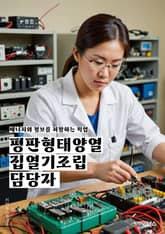 평판형태양열집열기조립 담당자 - 태양열집열기, 조립, 담당자, 평판형, 열기조립, 에너지, 태양광, 기술, 설계, 효율 표지 이미지