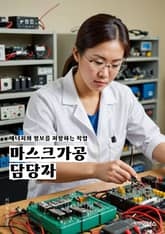 마스크가공 담당자 - 마스크 제조, 마스크 생산, 마스크 가공, 마스크 생산 공정, 마스크 제조 공정, 마스크 생산 라인, 마스크 가공 장비, 마스크 생산 업체, 마스크 가공 기술, 마스크 생산 프로세스 표지 이미지