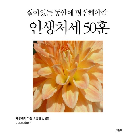 살아있는 동안에 명심해야 할 인생처세 50훈 표지 이미지