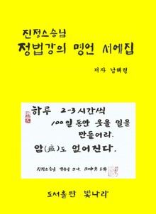 진정스승님 정법강의 명언 서예집