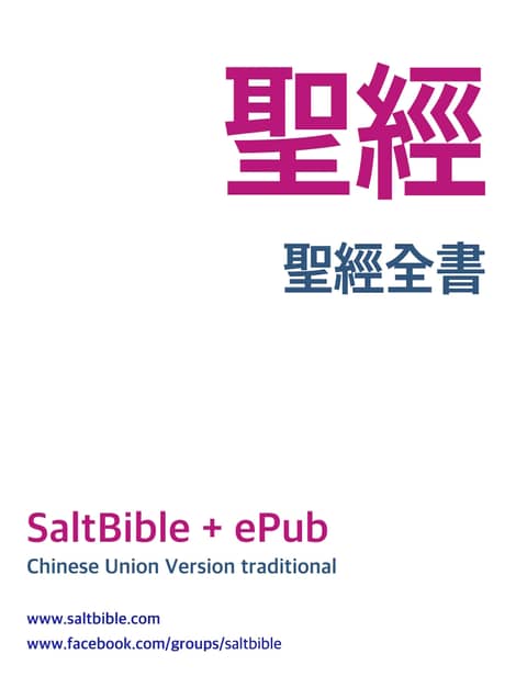 [체험판] Chinese Union Version traditional 중국어 번체 성경 표지 이미지