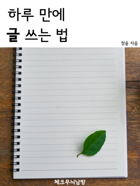 하루 만에 글 쓰는 법 표지 이미지