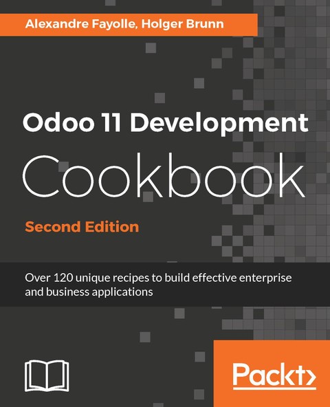 Odoo 11 Development Cookbook Second Edition 표지 이미지