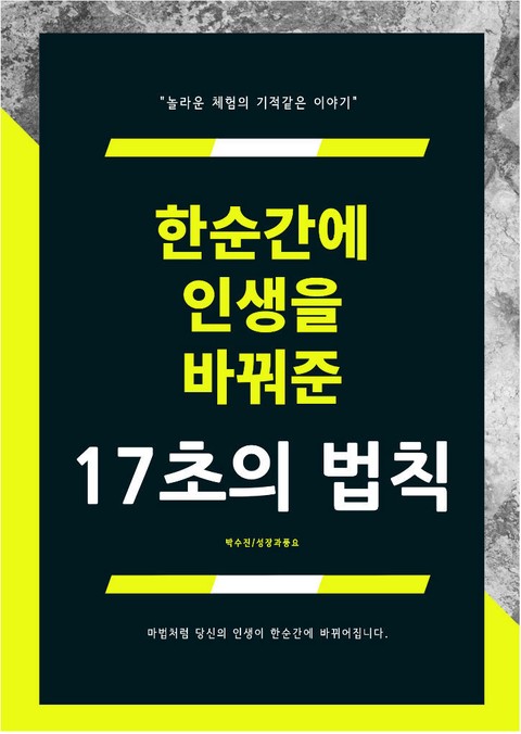 한순간에 인생을 바꿔준 17초의 법칙 표지 이미지