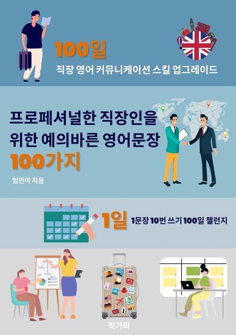 프로페셔널 직장인을 위한 예의바른 영어문장 100가지 표지 이미지