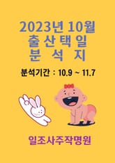2023년 10월 출산택일 분석지 표지 이미지
