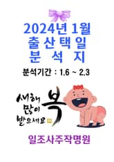 2024년 1월 출산택일 분석지 표지 이미지