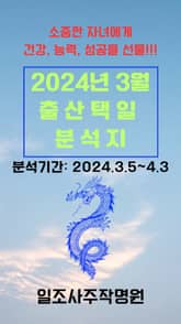 2024년 3월 출산택일 분석지 표지 이미지