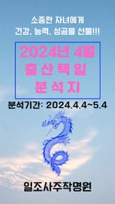 2024년 4월 출산택일 분석지 표지 이미지