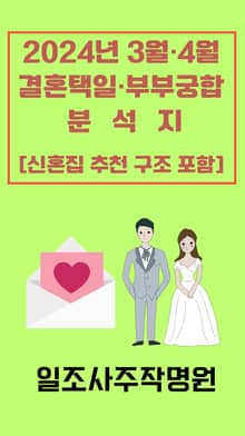 2024년 3월·4월 결혼택일·부부궁합 분석지