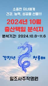 2024년 10월 출산택일 분석지 표지 이미지