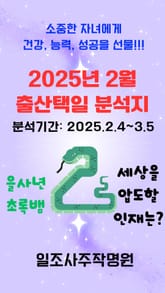2025년 2월 출산택일 분석지 표지 이미지
