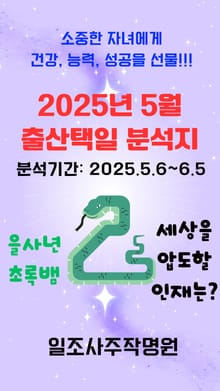 2025년 5월 출산택일 분석지