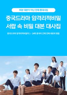 중국드라마 암격리적비밀 서랍 속 비밀 대본 대사집