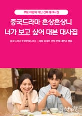 중국드라마 흔상흔상니 너가 보고 싶어 대본 대사집 표지 이미지