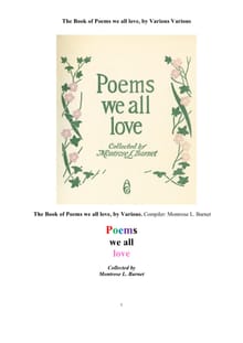 우리 모두가 사랑하는 영미시들.The Book of Poems we all love, by Various Various