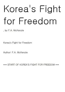 Korea's Fight for Freedom 3.1운동 1919년 3.1운동 1919년