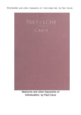 니체와개인주의.Nietzsche and other Exponents of Individualism, by Paul Carus 표지 이미지