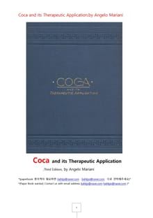 코카인과 그치료제.Coca and its Therapeutic Application,by Angelo Mariani