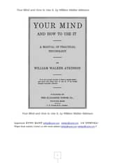 마음을 이용하는법.Your Mind and How to Use It, by William Walker Atkinson 표지 이미지