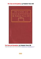 사례 판례및 예외.The Case and Exceptions, by Frederick Trevor Hill 표지 이미지