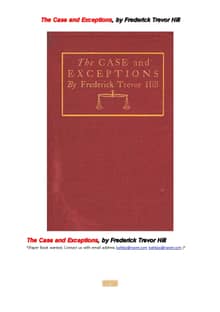 사례 판례및 예외.The Case and Exceptions, by Frederick Trevor Hill