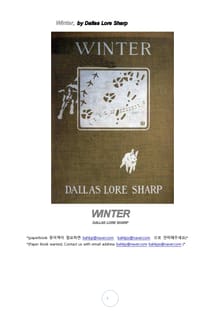 윈터 겨울 (Winter, by Dallas Lore Sharp)