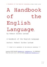 영어언어 핸드북 (A Handbook of the English Language, by Robert Gordon Latham) 표지 이미지