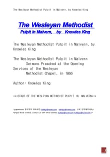 멜버른에서 웨슬리 감리교도 (The Wesleyan Methodist Pulpit in Malvern, by Knowles King)