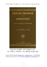 공립학교 영어문법과 작문 (English Grammar and Composition for Public Schools, by George Armstrong) 표지 이미지