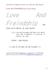 사랑과 우정 및 초기작품.Love And Freindship And Other Early Works,by Jane Austen 표지 이미지
