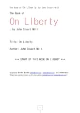자유론.The Book of On Liberty, by John Stuart Mill 표지 이미지